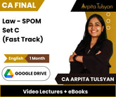 CA Final Law - SPOM Set C (Fast Track) Video Lectures in English by CA Arpita Tulsyan (Google Drive + eBooks, 1 Month)
